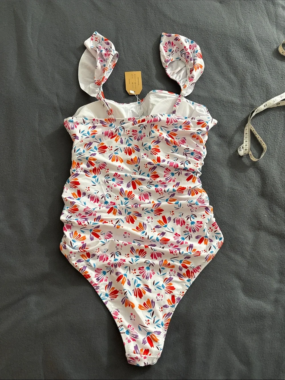 Hilinker Floral Ruched One Piece Swimsuit NWT Size M